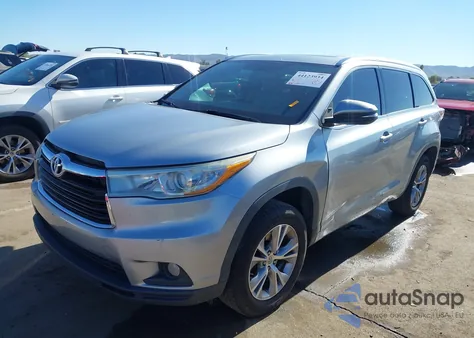 2015 Toyota Highlander Xle V6 from USA, damaged, VIN 5TDKKRFH5FS040343